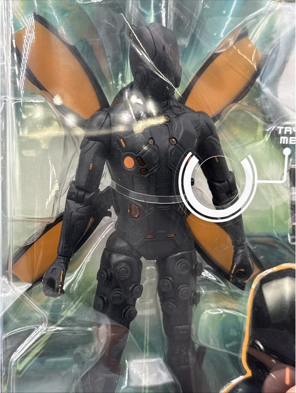 Disney Tron Legacy Deluxe Black Guard Action Figure 2010 Spin Master Series 1
